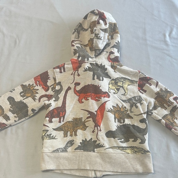 Old Navy Kids Dinosaur Print Hoodie - Red, Brown, Black - Picture 3 of 4